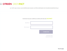 Tablet Screenshot of greenpact.citroen.com